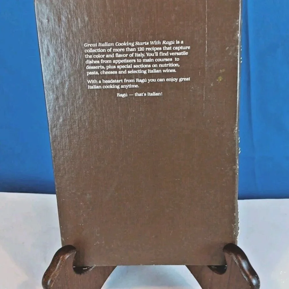 Great Italian Cooking Starts‎ w RAGU by Ragu Foods Staff Spiral Hardcover 1984